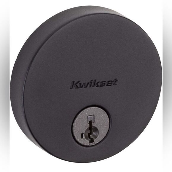 Kwikset 92580-026 258 Deadbolt Low Profile Single Cylinder Matte Black - Picture 3 of 9